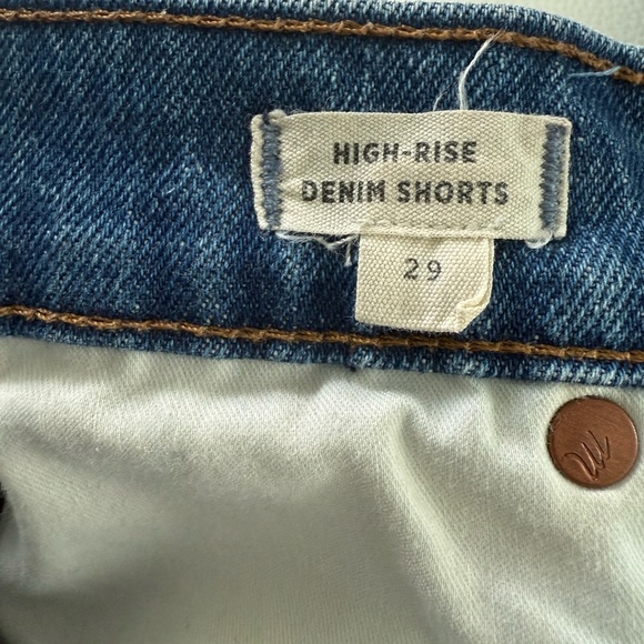 Madewell High Rise Light Blue Jean Shorts with Frayed Hem - Picture 6 of 6